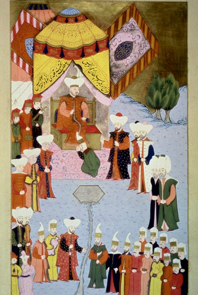 Sultan Bayezid I has his Miniature Court from 