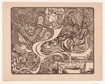 Untitled (Symbolist Hallucinatory Scene) by P.C. Hamburg (possibly)