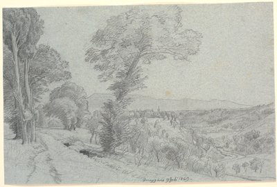 Italian Mountain Landscape with View Towards 