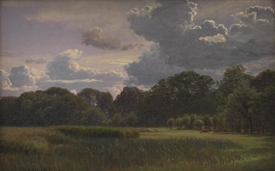 Approaching Thunderstorm over Nysø Garden and the Free Bed by P.C. Skovgaard