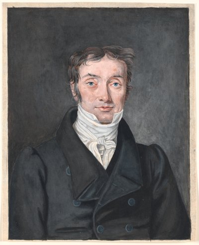 Portrait of Schoolteacher Hans Jensen Visby (1777-1870), from Aagerup, Ramløse Parish by P.C. Skovgaard