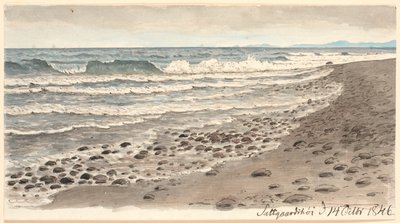 Beach with View Over Kattegat Towards Kullen by P.C. Skovgaard