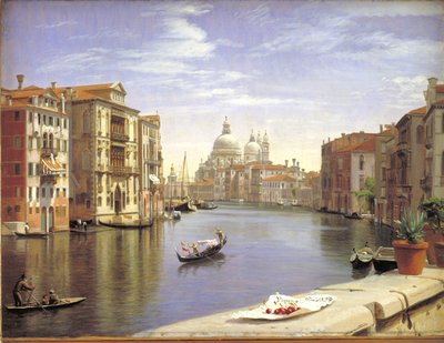 View of the Grand Canal, Venice. In the Background S. Maria della Salute by P.C. Skovgaard