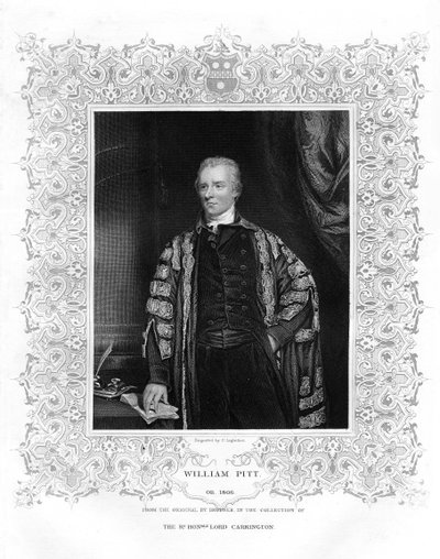 William Pitt, the Younger, British politician and Prime Minister, 19th century by P. Lightfoot