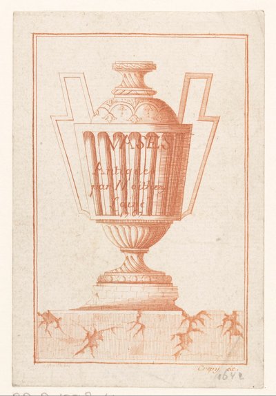 Vase with Rectangular Handles by P. Moithey (l