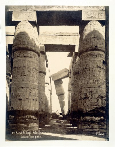 Hypostyle Hall, Temple of Amun-Re, Karnak, Egypt by P Sebah