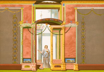 Pompeian wall decoration by P. Sellier