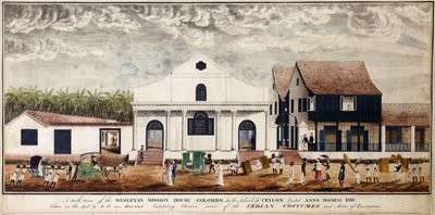 A South View of the Wesleyan Mission House, Colombo on the Island of Ceylon, Erected Anno Domini 1816 by P. van Houten