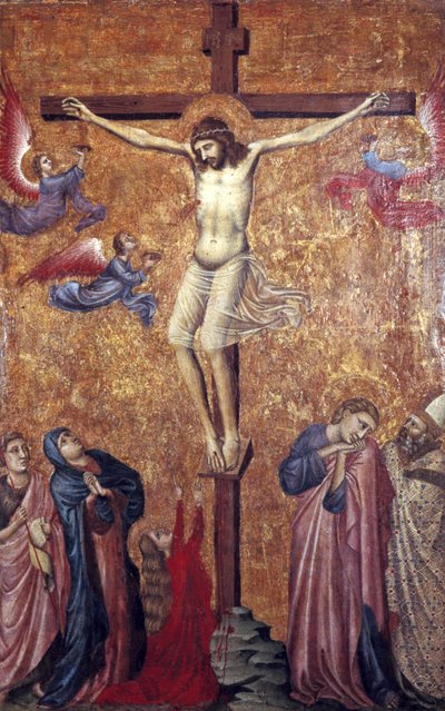 The Crucifixion (part of a diptych) by Pacino di Bonaguida