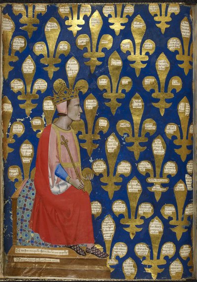 Robert of Anjou from Regia Carmina by Convenevole da Prato by Pacino di Buonaguida