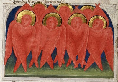 Seraphs from Regia Carmina by Convenevole da Prato by Pacino di Buonaguida