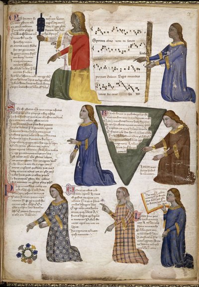 The Seven Liberal Arts from Regia Carmina by Convenevole da Prato by Pacino di Buonaguida
