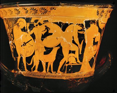 Warriors Putting on Their Armour by Painter Eucharides
