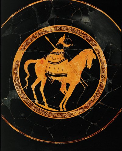 Rider, Centre Medallion of a Red-Figured Cup from Vulci by Painter Pistoxenos