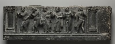 Bacchanalian Relief, Pakistan, Gandhara, Buner area, early Kushan Period (AD 1-320) by Pakistani School