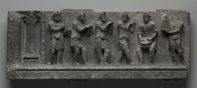 Bacchanalian Relief, Pakistan, Gandhara, Buner area, early Kushan Period (AD 1-320) by Pakistani School