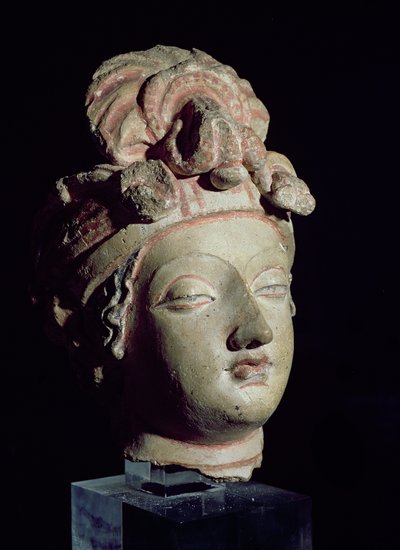 Head, from Gandhara, Greco-Buddhist style, 1st-4th century by Pakistani School