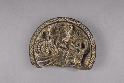 Palette with Nereid on an Aquatic Dragon, c.50-75 by Pakistani School
