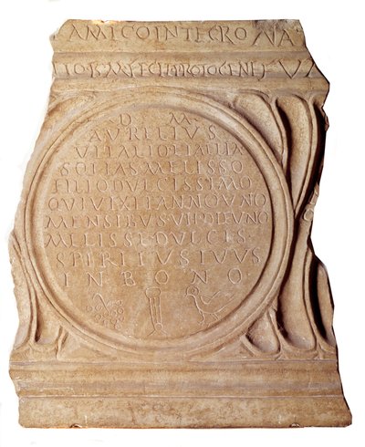 Christian Epitaph of Melissus by Paleo Christian Paleo Christian