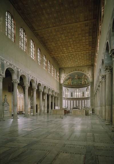 Interior view of the church of St Sabina, central nave by Paleo Christian
