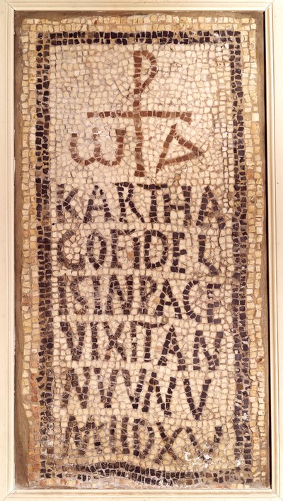 Paleochristian Antiquity: Funerary Mosaic of Carthage by Paleo Christian