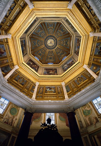 View of the vault inside the Paleochristian baptistery of San Giovanni in Laterano, built around 440. Rome by Paleo Christian