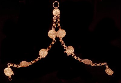 Paleochristian Art: Gold Necklace. From Iran. Paris, Louvre Museum by Paleo Christian Paleo Christian