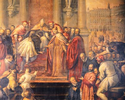 The Pope sending young Otto to Barbarossa to negotiate peace by Palma Il Giovane
