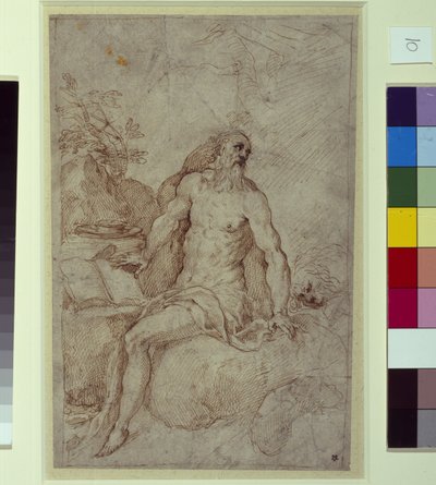 Sketch, Possibly St. Jerome by Palma Il Giovane