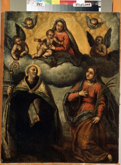 Virgin and Child with Saints by Palma Il  Giovane
