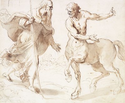 Saint Anthony Abbot Asking the Centaur the Way by Palma Il Giovane