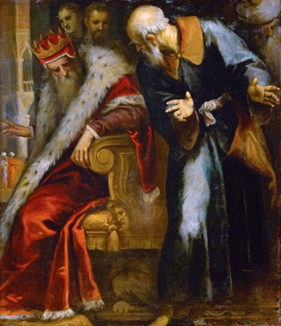 The Prophet Nathan rebukes King David by Palma Il Giovane