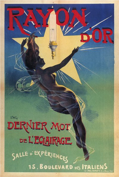 Golden Ray - The Last Word in Lighting, 1895 by Paléologue