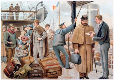 Passengers Joining a P&O Liner in the Thames, c. 1890 by PandO Pencillings