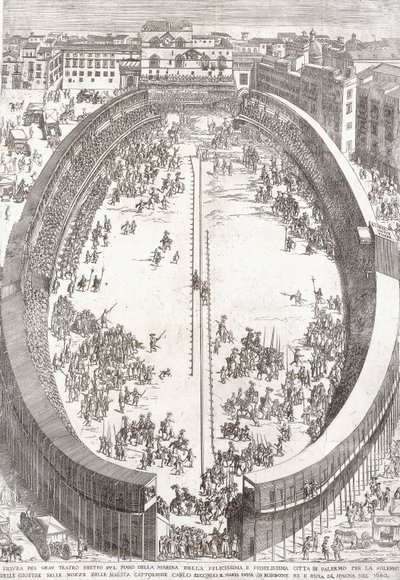 A Large Folding Plate of the Great Theatre by Paolo Amato