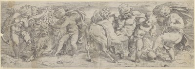 Drunken Satyr and Putti by Paolo Farinati