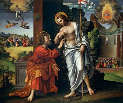 Christ and Doubting Thomas by Paolo Morando Cavazzola