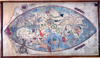 World map of Paolo Toscanelli. 1457. This map represents the European image of the Earth before the discovery of the great continents. Library Nazionale Florence by Paolo Toscanelli
