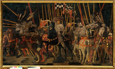Battle of San Romano between the Florentines and Sienese on 02/06/1432 by Paolo Uccello