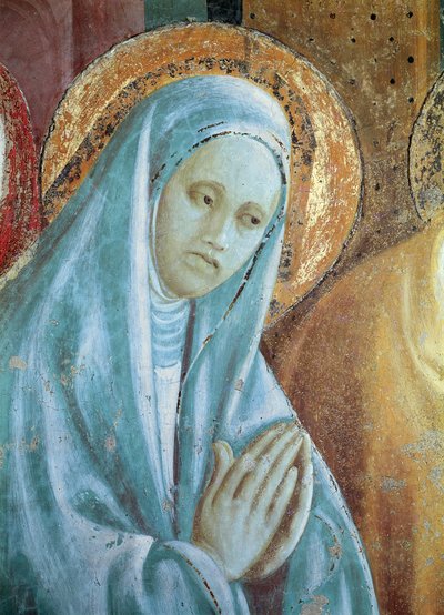 Head of Saint Anne from the Presentation of Mary in the Temple, 1433-34 (detail) by Paolo Uccello