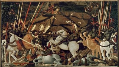 The Battle of San Romano in 1432: The Unseating of Bernardino della Carda by Paolo Uccello