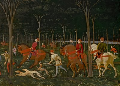 The Hunt in the Forest (detail) by Paolo Uccello
