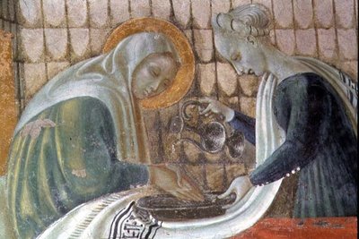The Nativity of the Virgin (detail) by Paolo Uccello