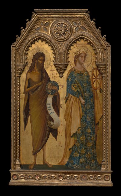 Saints John the Baptist and Catherine of Alexandria by Paolo Veneziano