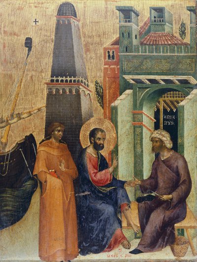 The healing of old man (detail) by Paolo Veneziano