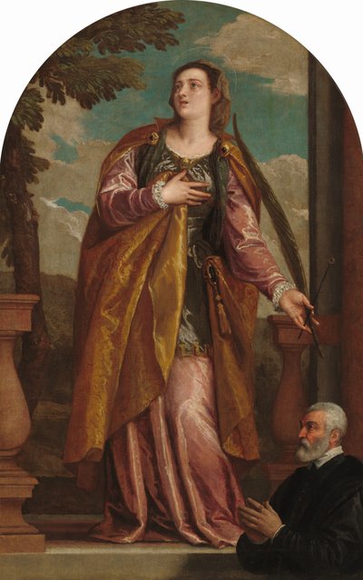 Saint Lucy and a Donor by Paolo Veronese