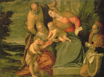 The Holy Family with St. Elizabeth and John the Baptist by Paolo Veronese