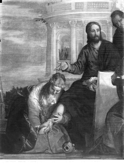 The Meal at the House of Simon the Pharisee, detail of the central part, 1570 by Paolo Veronese