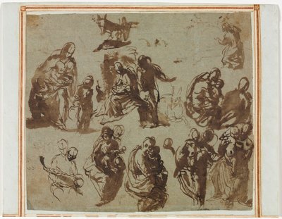 Various Sketches of the Madonna and Child, c. 1580 by Paolo Veronese