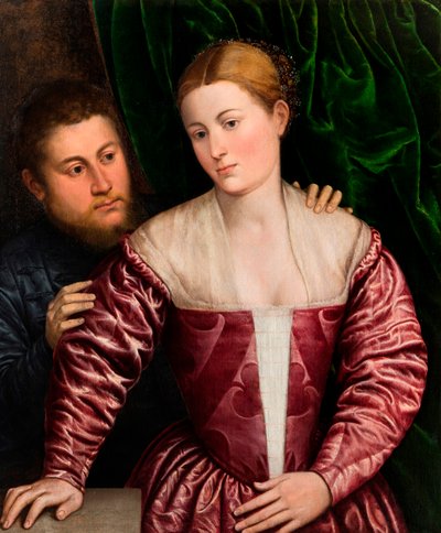 Double Portrait of a Venetian Woman and Her Cavalier by Paris Bordone